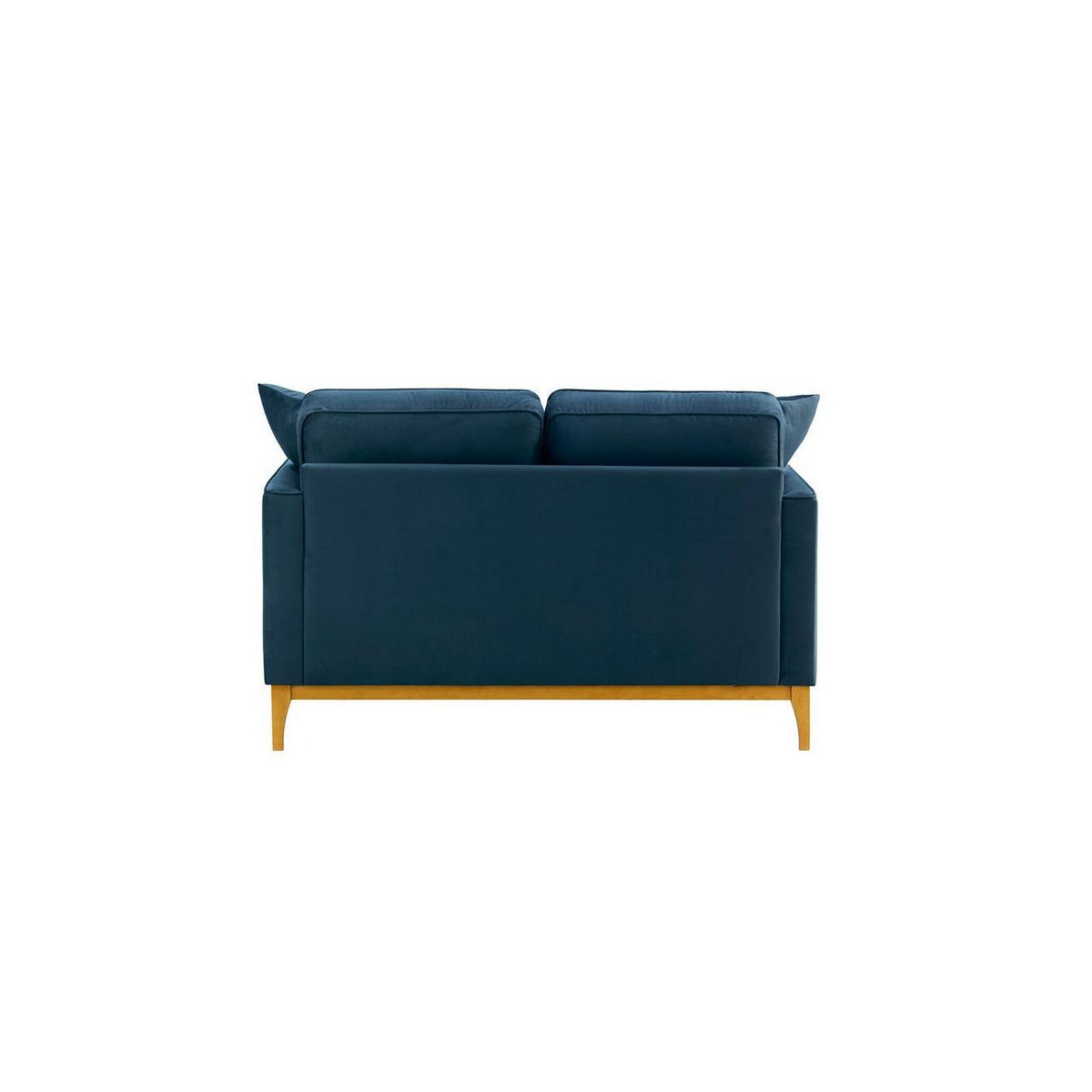 ZWEISITZER-SOFA Linara-Velluto 11 - Dunkelblau, Holz/Textil (141/91/95cm)