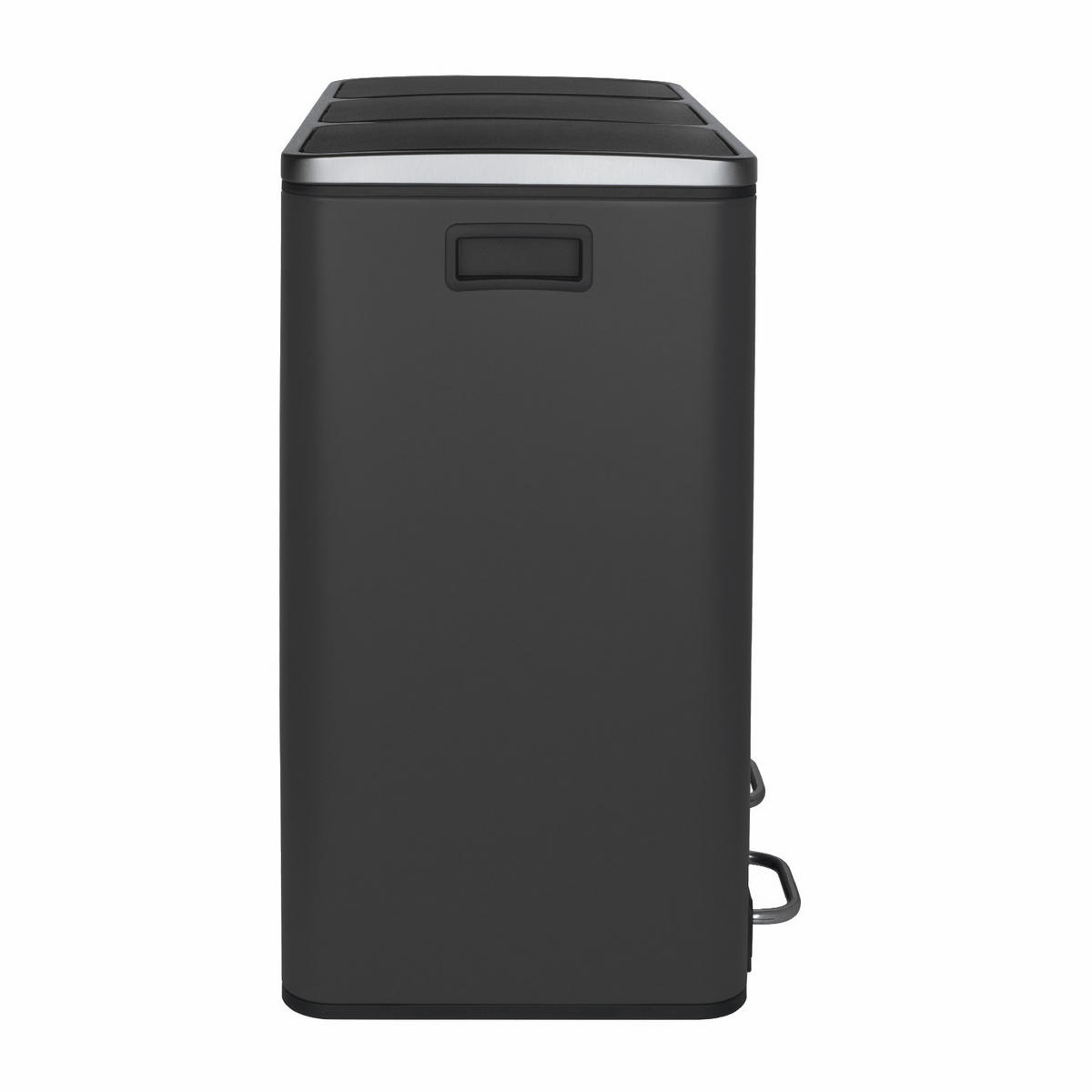 TRETMÜLLEIMER 54L 3 Fächer 18L - edition anthrazitgrau N°990 - Grau, Metall (61.5/56/34.5cm) - Les Collectors