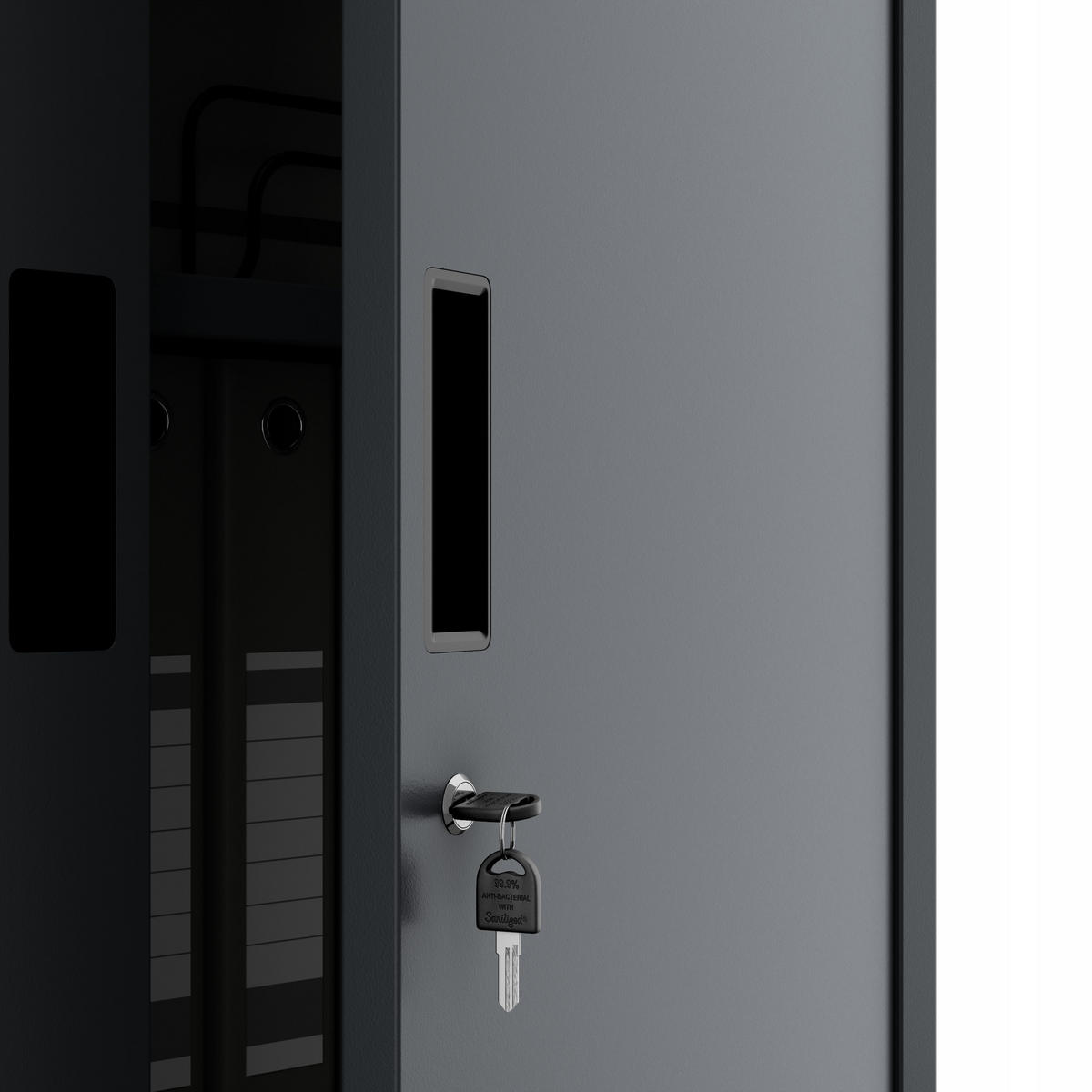 AKTENSCHRANK Jan Compact - Anthrazit, Metall (80/175/40cm) - Jan Nowak