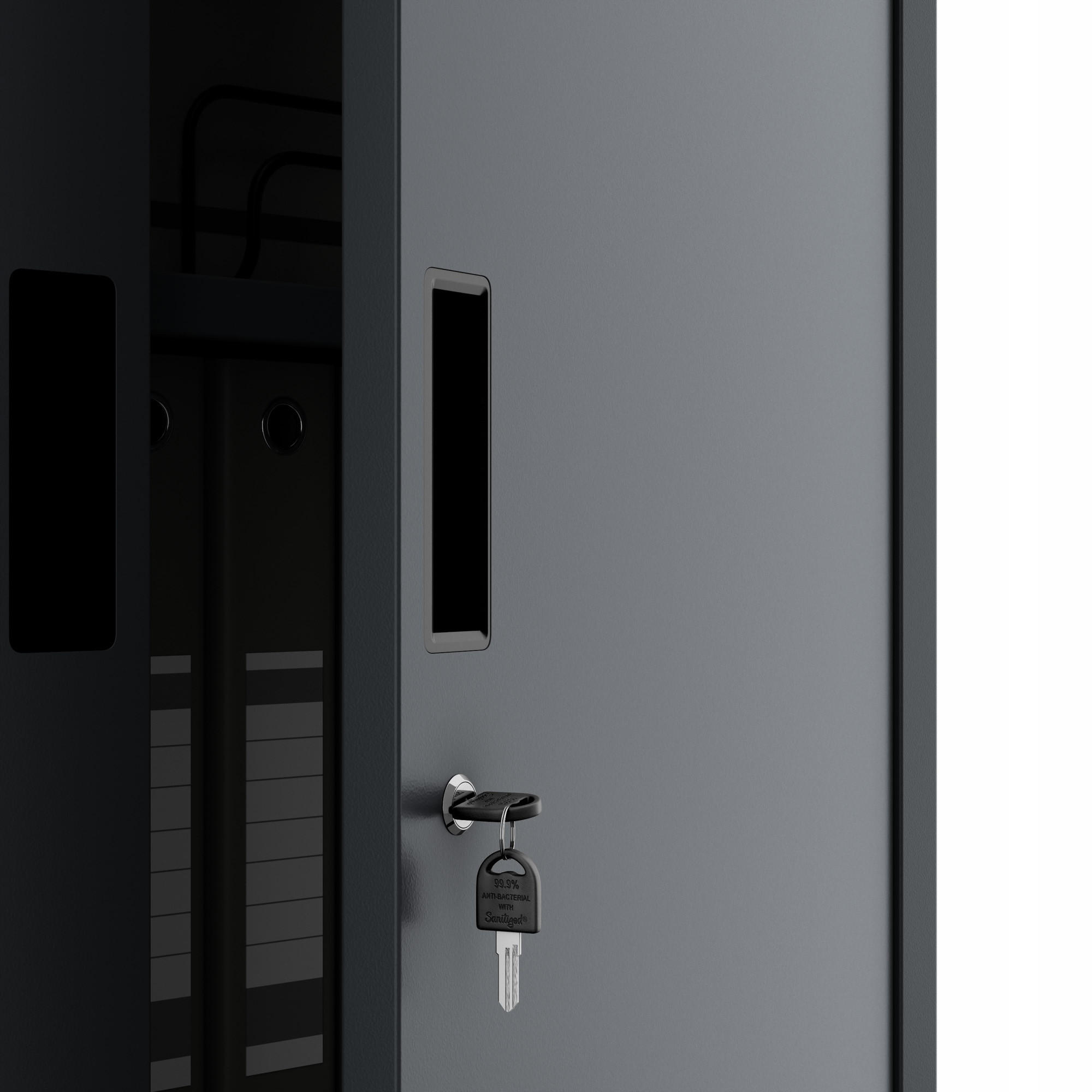 Thumbnail - Jan Nowak Aktenschrank, Anthrazit, Metall, 80x175x40 cm, Arbeitszimmer, Aktenschränke