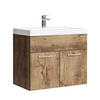 BADMÖBEL-SET Montreal 2 Teile Braun Eiche - 60 x 35 x 51 cm - Eichefarben/Braun, Holz (60/51/35cm) - Badplaats