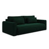 3-SITZER SOFA mit Schlaffunktion Samt Stoff Grün - Dunkelgrün/Schwarz, Kunststoff/Textil (238/82/105cm) - Makamii