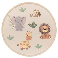 KINDERTEPPICH Waschbar, mit Tier-Motiv, Mehrfarbig, Ø 120 cm - Multicolor, Textil (120/120cm) - KADIMA DESIGN