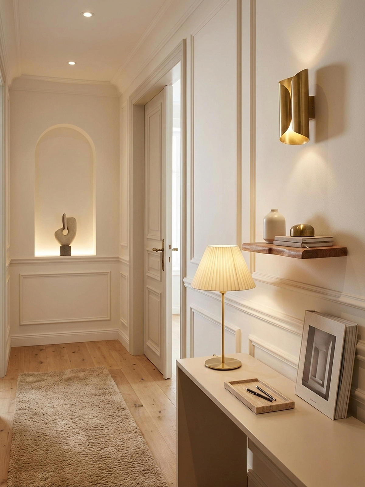 WANDREGAL Akazienholz Baumkante Rustikal, Beige 40x26x4 cm - Beige, Holz (40/4/26cm) - KADIMA DESIGN