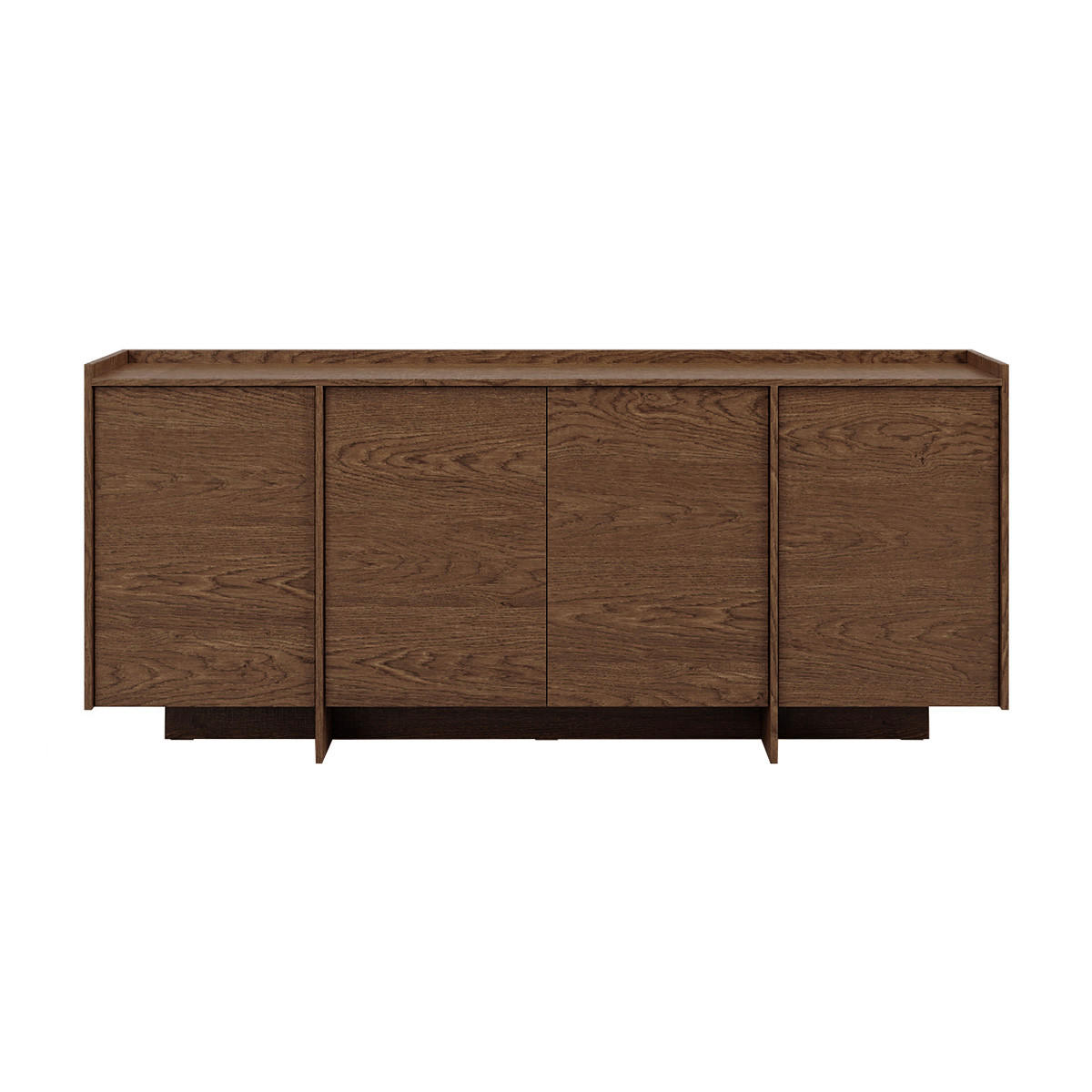 SIDEBOARD Japandi Tmavé dřevo - hnědá, kompozitní dřevo (200.1/89.6/38cm) - Petits-meubles