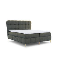 BOXBETT Grazia In Corbett - Dunkelgrau, Holzwerkstoff/Textil (140/200cm) - Fun Möbel