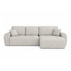 ECKSOFA Mit Schlaffunktion Und Bettkasten L-Form Ivo L, Chenille-Stoff Artico, Nata, Rechts - Beige, Holz (250/142cm) - Kaiser Möbel