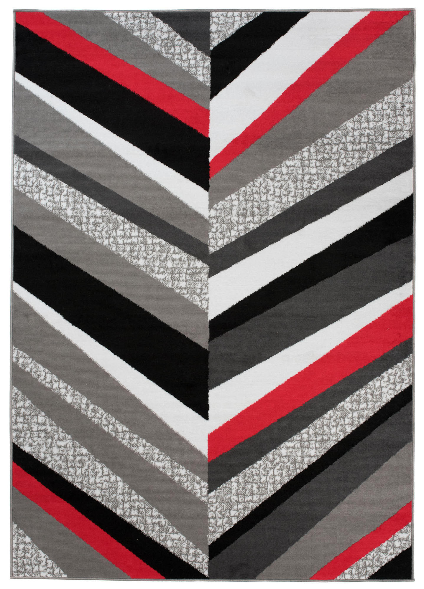 TEPPICH MAYA Rot Streifen Gestreift Meliert 250/350 cm - Rot, Textil (250/350cm) - Tapiso