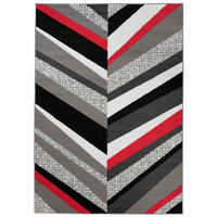 TEPPICH MAYA Rot Streifen Gestreift Meliert 160/230 cm - Rot, Textil (160/230cm) - Tapiso
