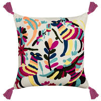 DEKOKISSEN Bunt 50/50 cm Raiganj - Multicolor, Naturmaterialen/Textil (50/50cm) - Beliani