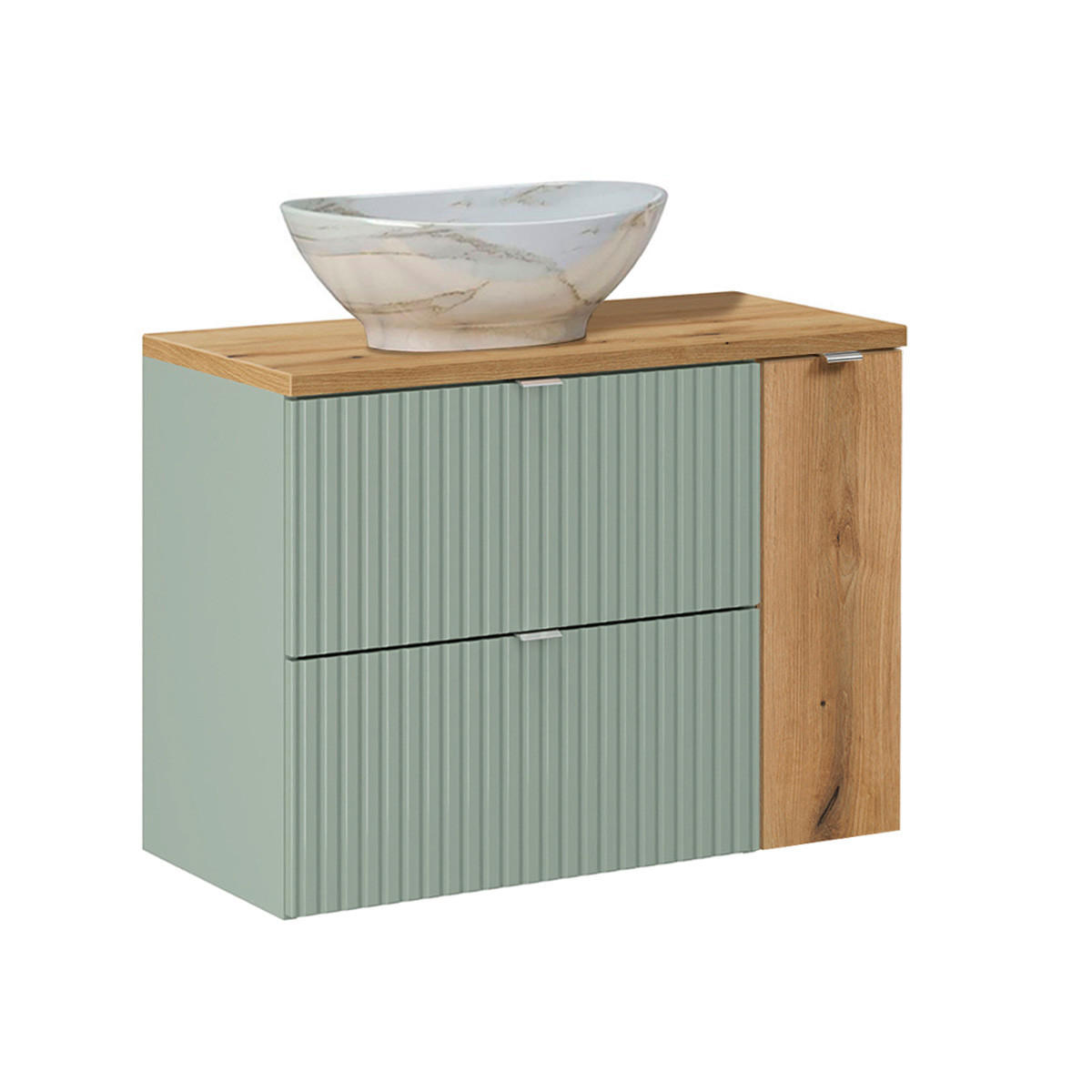 WASCHTISCH 80.4cm Jade Grün - Grün, Holzwerkstoff (80.4/59.5/40cm) - Petits-meubles