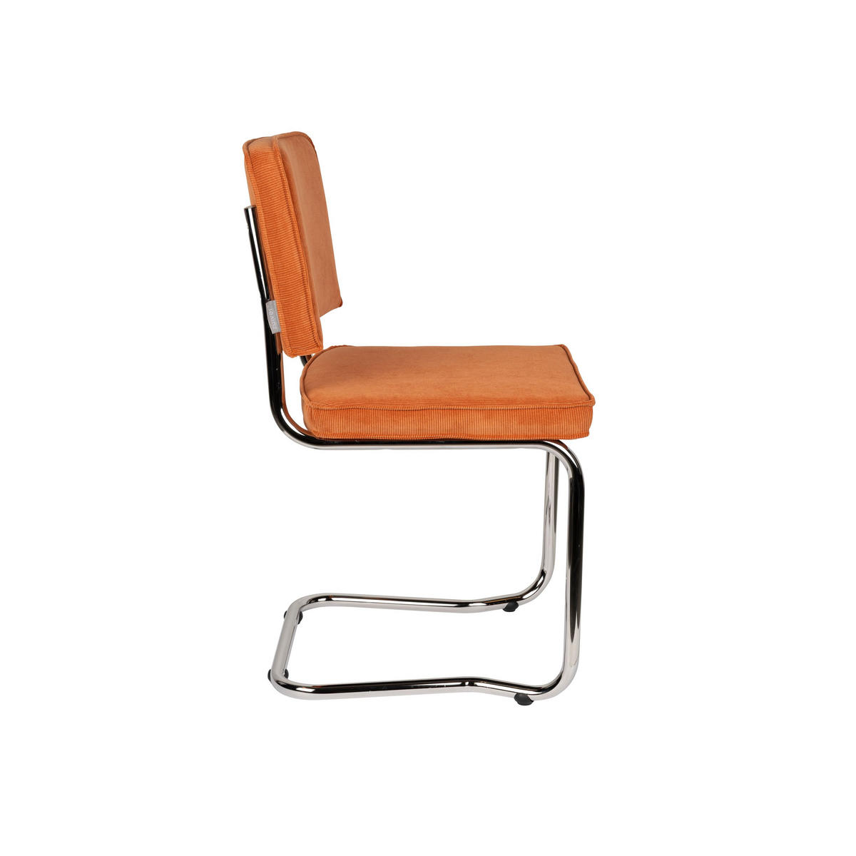 ESSZIMMERSTUHL Ridge Kink Rib Orange - 2 er Set - Orange, Textil (48/85/50cm) - Zuiver