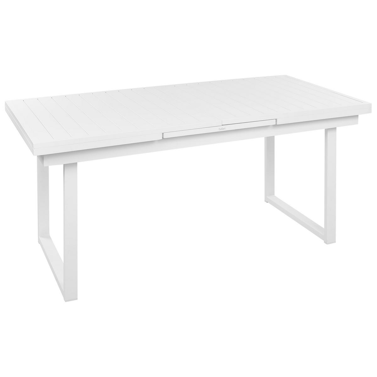 GARTENTISCH Weiß Valcanetto - Weiß, Metall (180/90/84cm) - Beliani