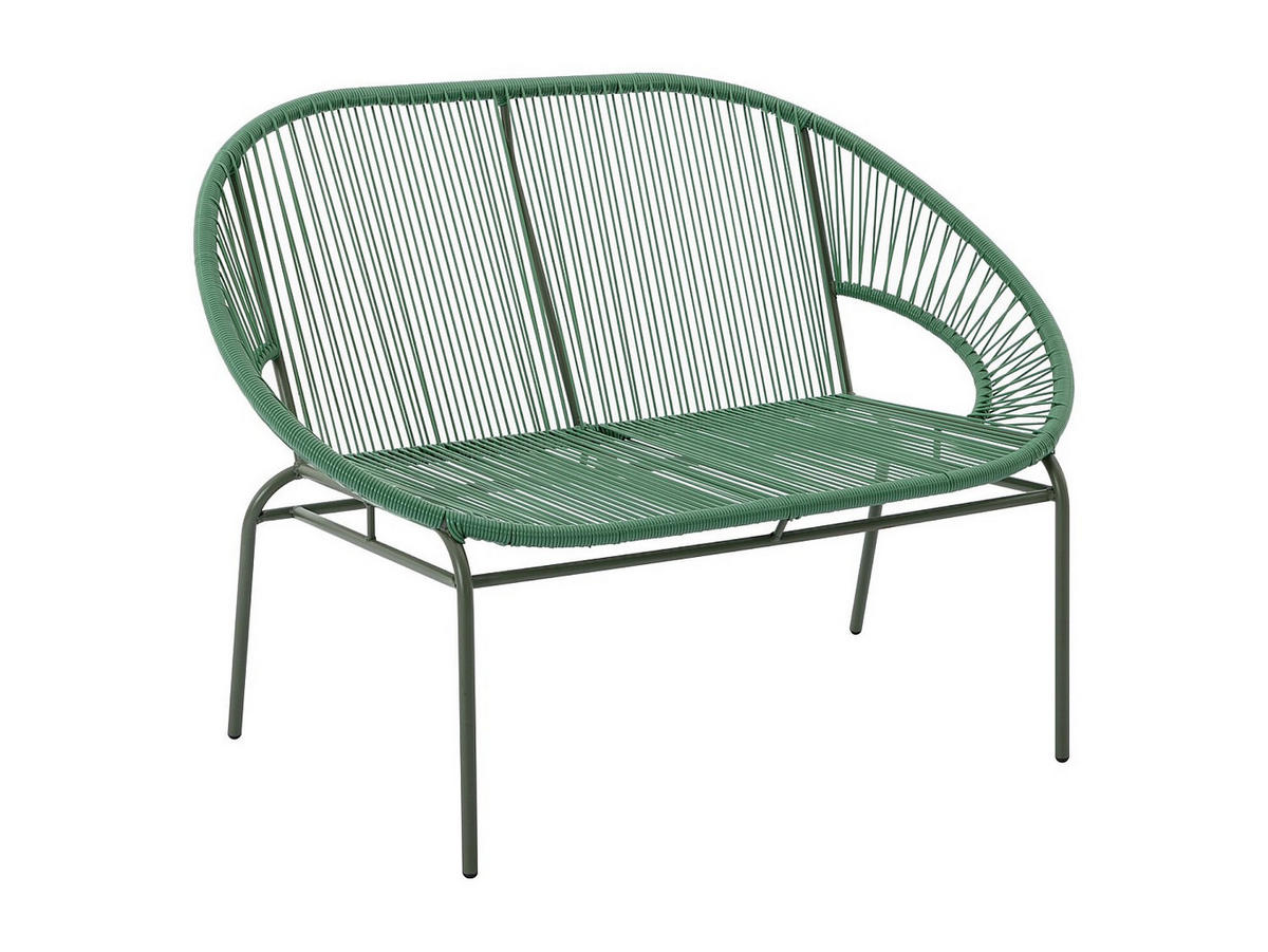GARTENBANK - 2 Personen - Harz - Khaki, Grün - - Grün, Kunststoff (115/80/78cm) - Vente-Unique