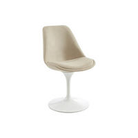 STUHL - Strukturstoff & Stahl - Beige & Weiß - XAFY - Beige, Textil (48/79.5/61.5cm) - Vente-Unique