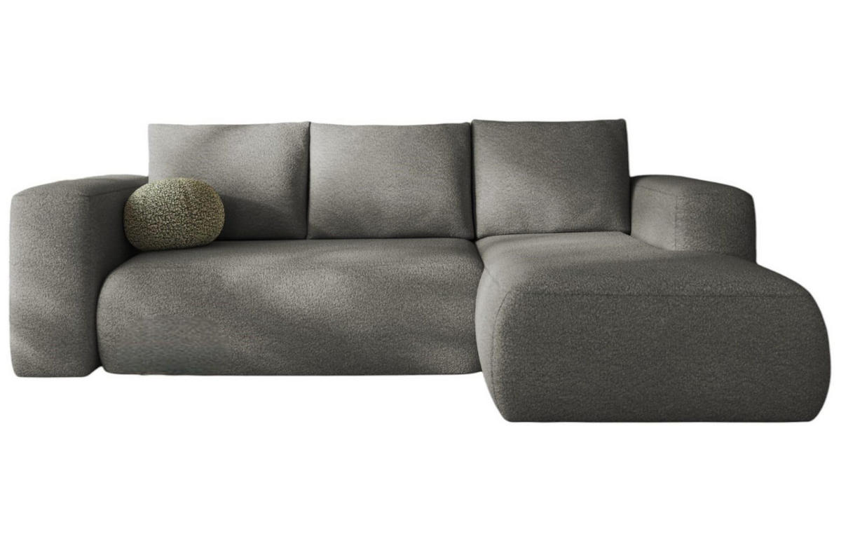 ECKSOFA LAMBI, Grau - Lambi 12 - Greige, Textil (266/114cm) - Moderno Meble