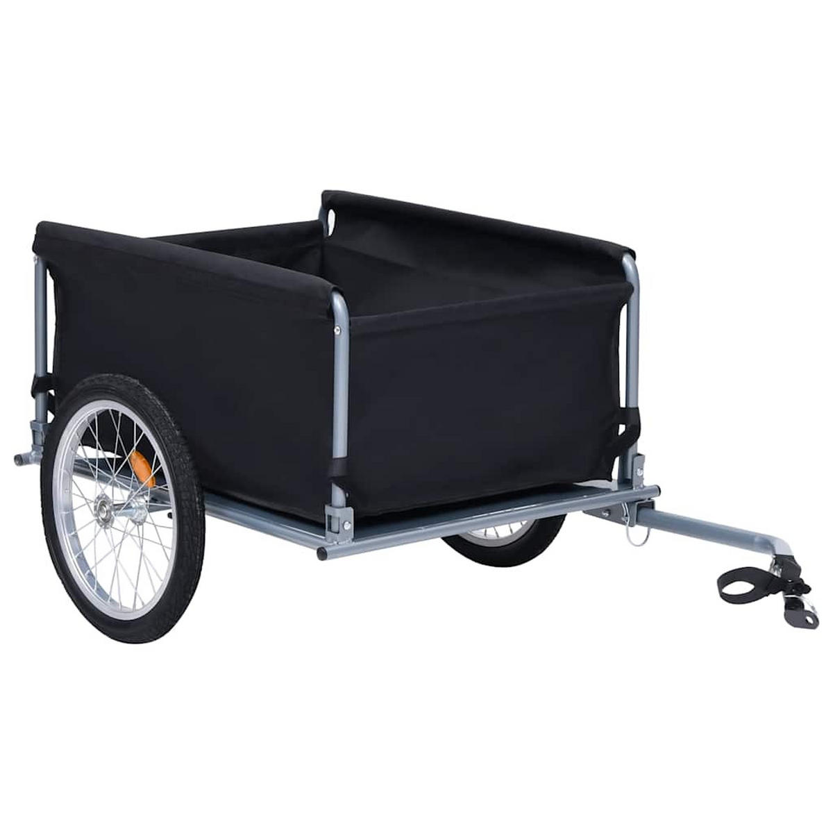 FAHRRADANHÄNGER Schwarz Und Rot 65 Kg - Schwarz, Metall (72/58/136cm) - vidaXL