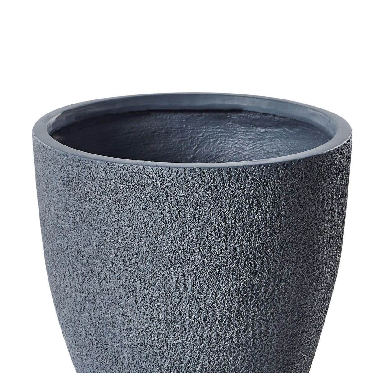 BLUMENTOPF hellgrau rund 46/46/46 cm Kannia - Hellgrau, Naturmaterialien (46cm) - Beliani