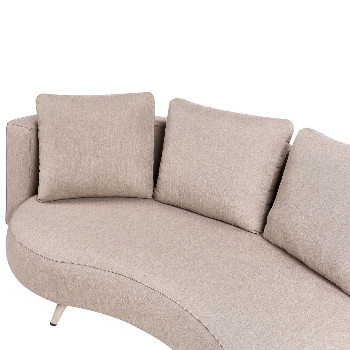 GARTENSOFA 3-Sitzer linksseitig Beige Parori - Beige, Textil (210/95/104cm) - Beliani