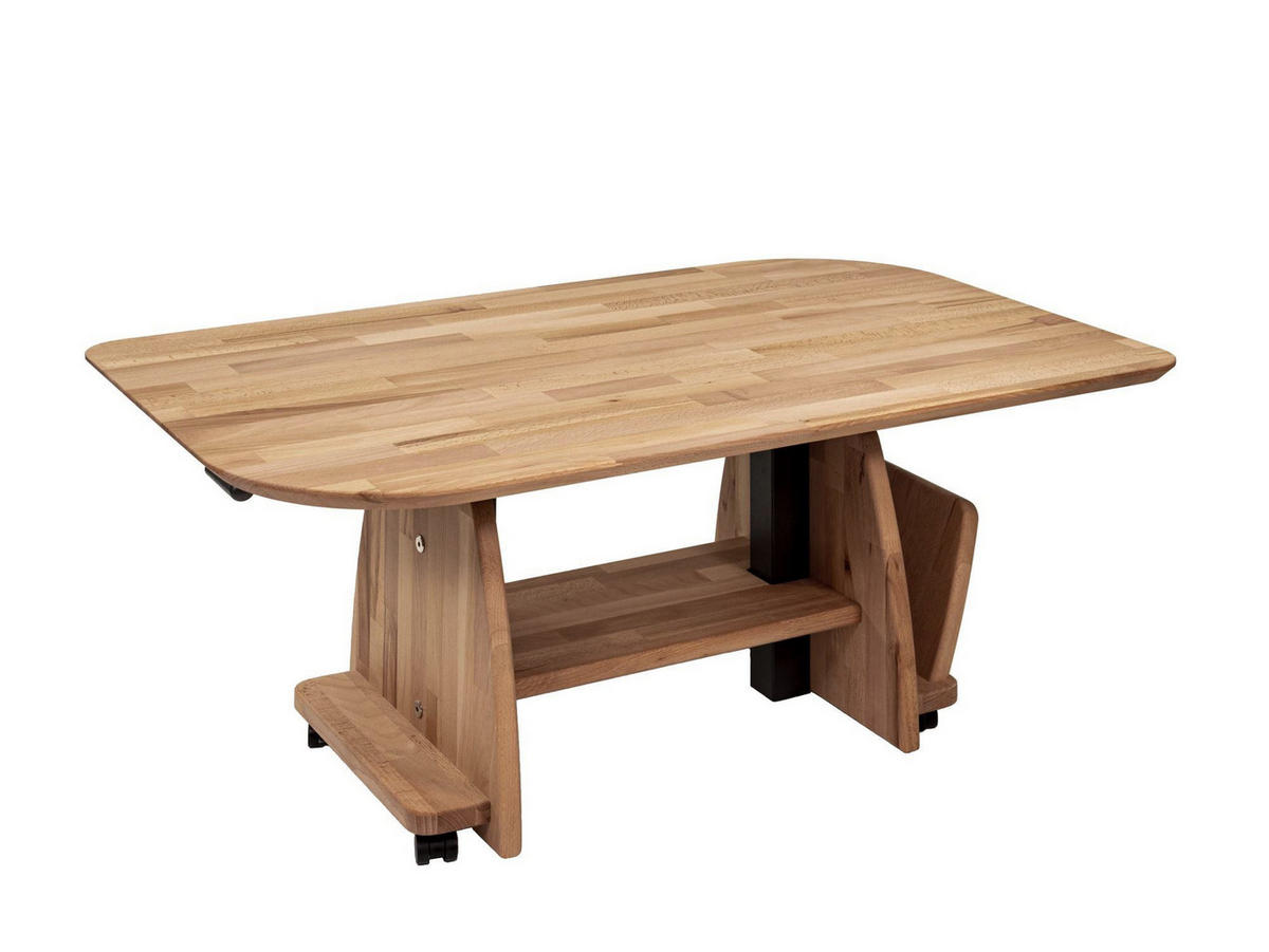 COUCHTISCH Cecislava 105x65x50 höhenverstellbar Wildeiche - Braun, Holz (105/65/50cm) - 58aufmkessel