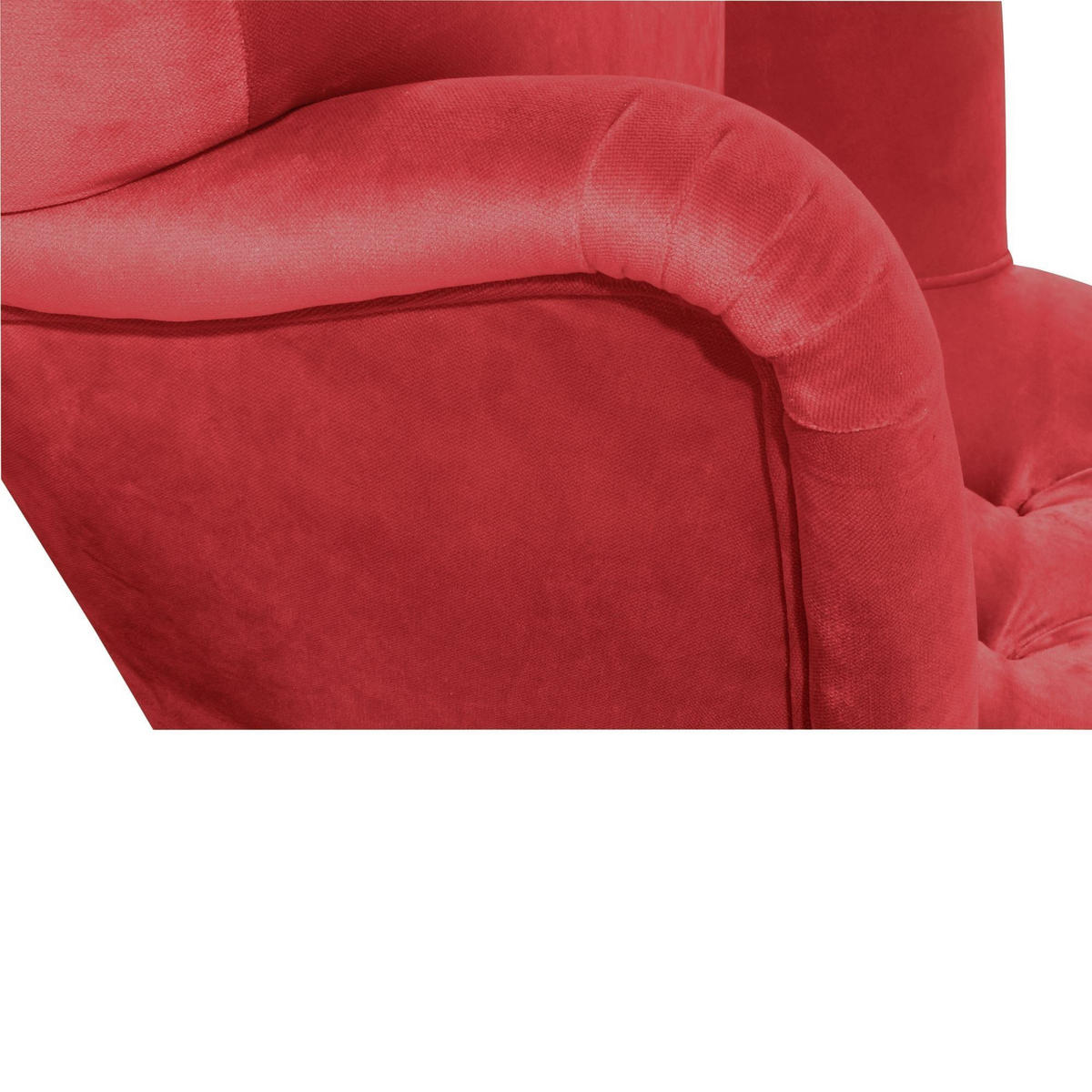 SESSEL Kaiya Bezug Samtvelours Buche natur / rot - Rot, Kunststoff (71/97/82cm) - 58aufmkessel