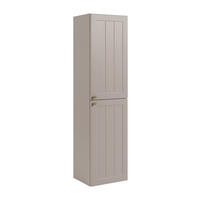 BADEZIMMERSCHRANK, Kaschmir, 35 x 136 x 27 cm, goldener Griff - Beige/Goldfarben, Holzwerkstoff/Metall (35/136/27cm) - 3XE LIVING
