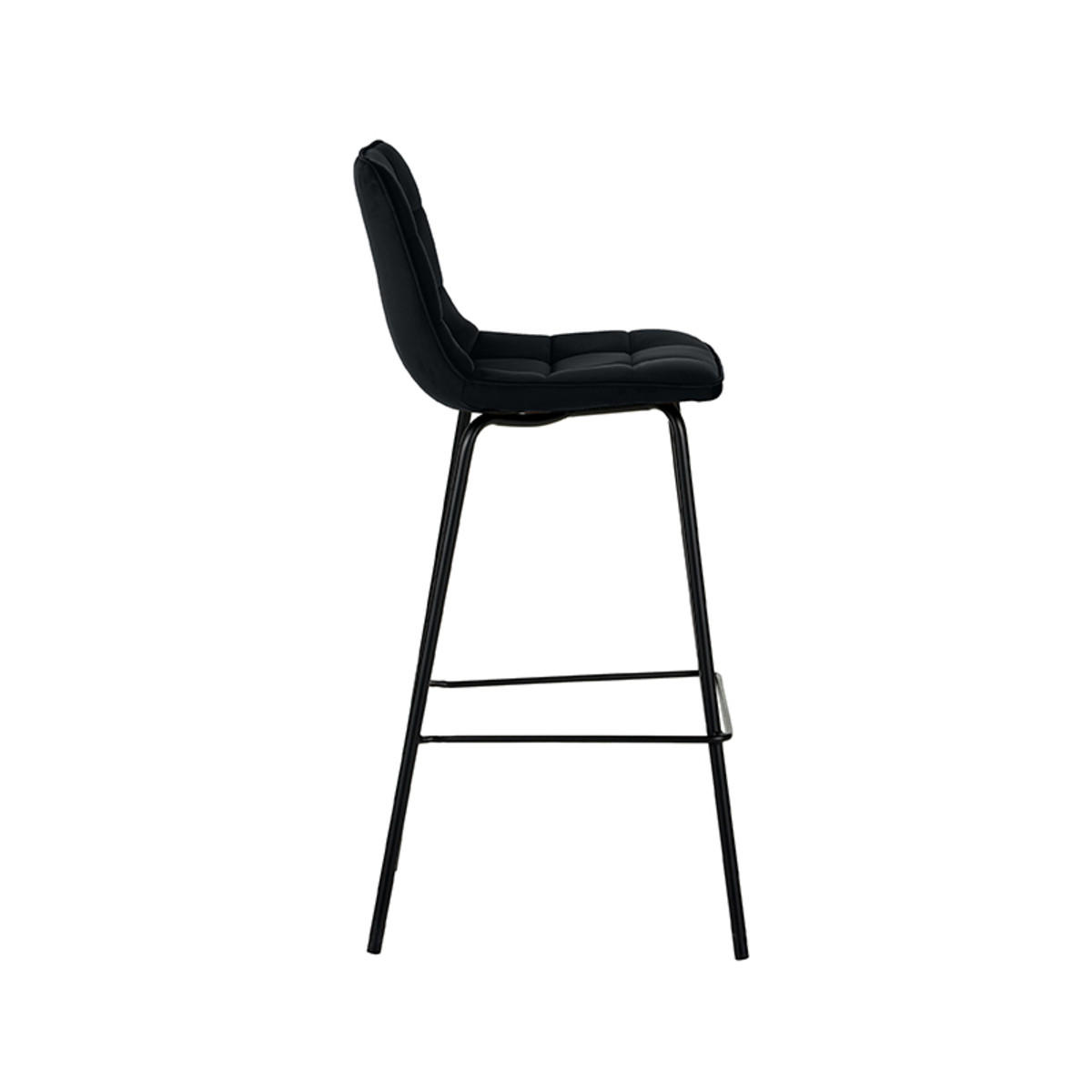 BARHOCKER Bistro Schwarz 51/44/115 cm 2er-Set - Schwarz, Textil (44/115/51cm) - LABEL51
