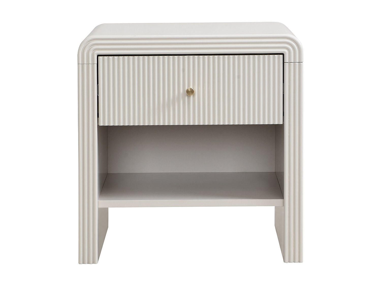 NACHTTISCH - 48 x 40 - holz - beige Mirenalo - Beige, Holz (48/50/40cm) - Vente-Unique
