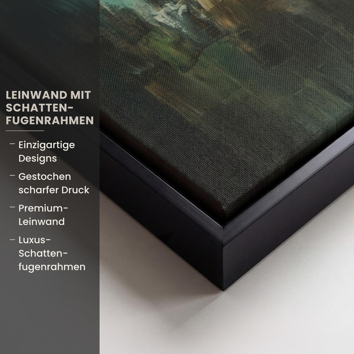 LEINWAND Bilder mit Rahmen - Hirsch - Gemalt - Geweih - Braun - 70x100 - Haselnussfarben, Textil (70/100cm) - MuchoWow