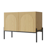 SIDEBOARD DE-37943 mit 2 Türen und Bogen-Design Holzfarbe - Naturfarben, Holzwerkstoff (100/75/40cm) - ComfortXL