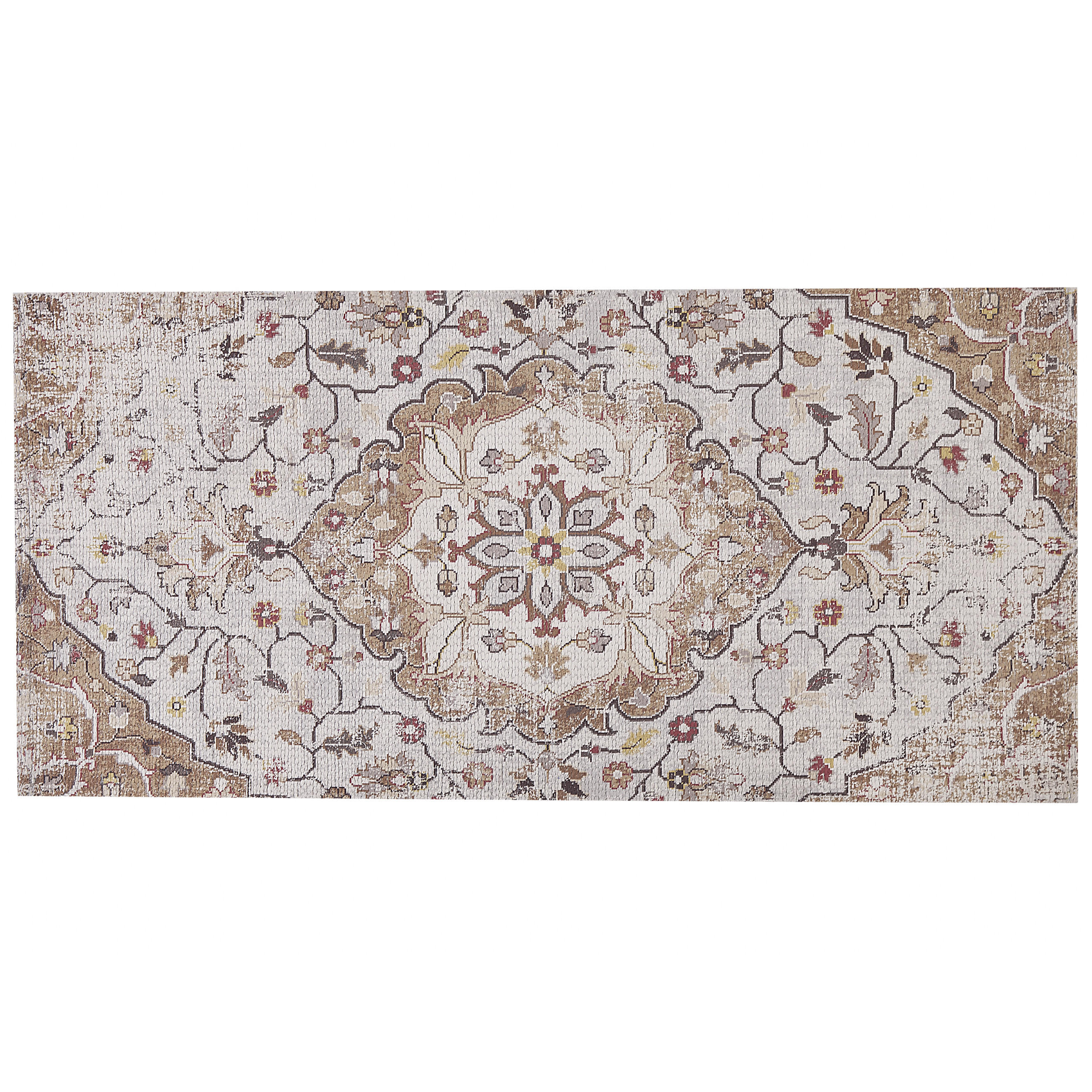KURZFLOR-TEPPICH Kattakkada 150/80 cm - Beige, Kunststoff (80/150cm) - Beliani