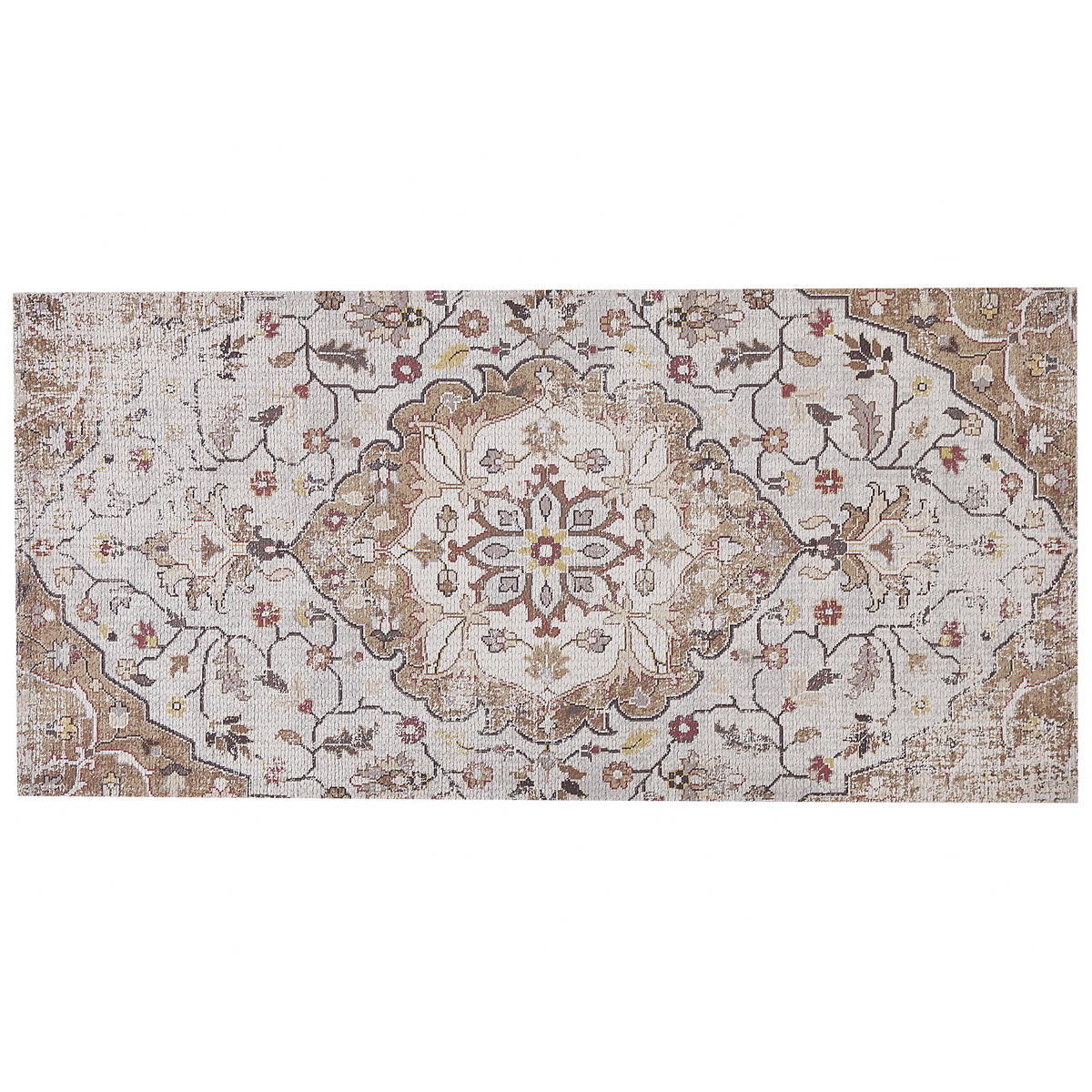 KURZFLOR-TEPPICH Kattakkada 150/80 cm - Beige, Kunststoff (80/150cm) - Beliani