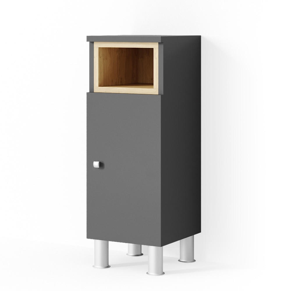 MIDISCHRANK Aquis Anthrazit 30 x 71.8 cm - Anthrazit, Holzwerkstoff (30/81.8/30cm) - Vicco