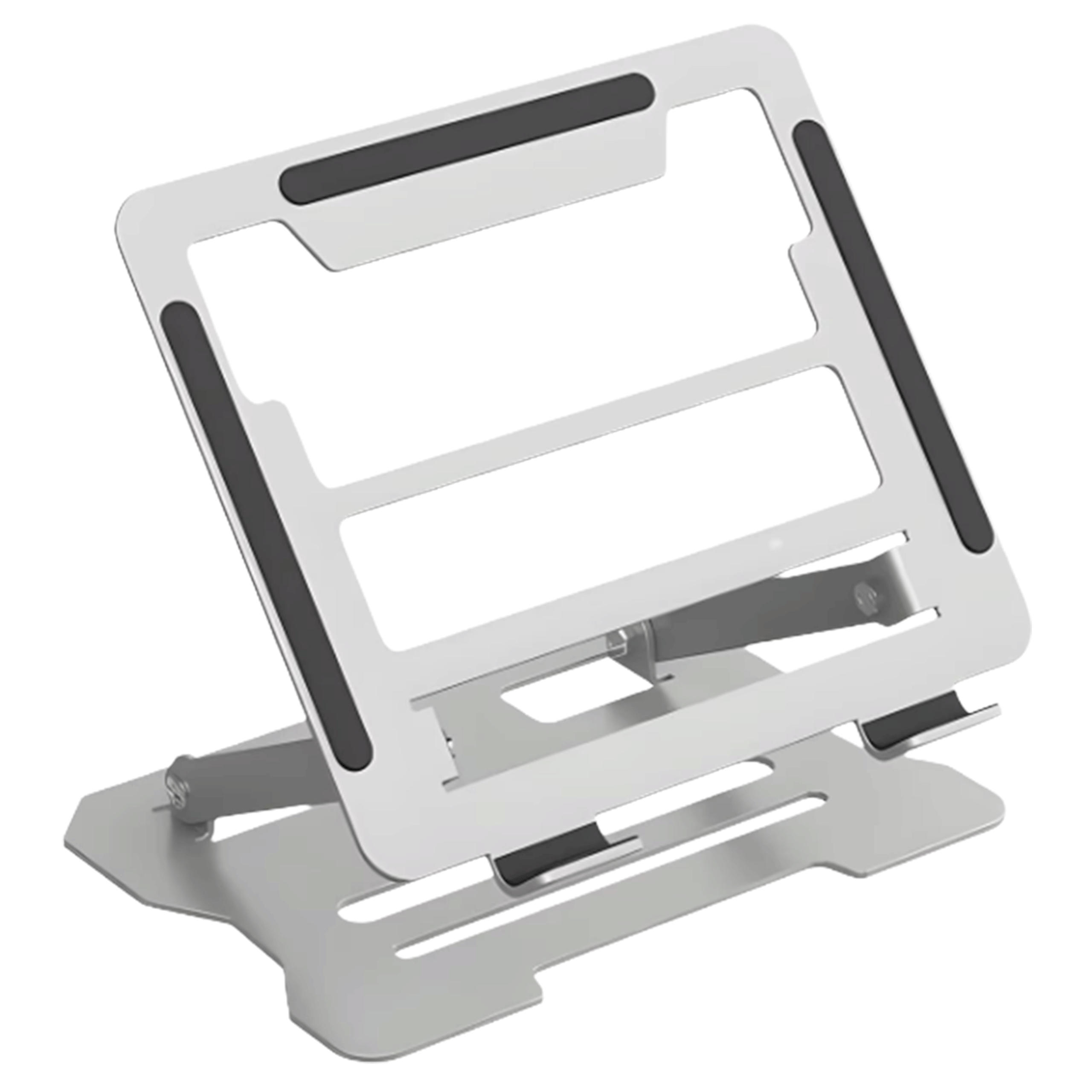 STÄNDER Laptop Höhenverstellbar - Silberfarben, Metall (25/21.5/25cm) - KRUMAD