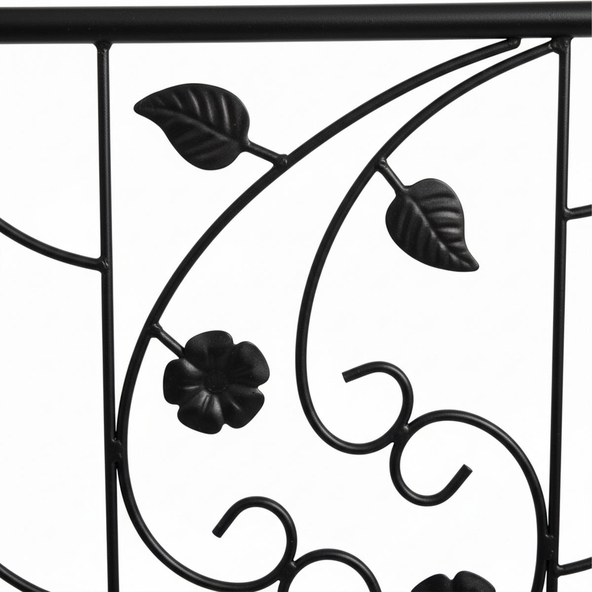 SPALIER Negru set-2 oțel 172x50 cm - negru, metal (50/172/1cm) - Relaxdays