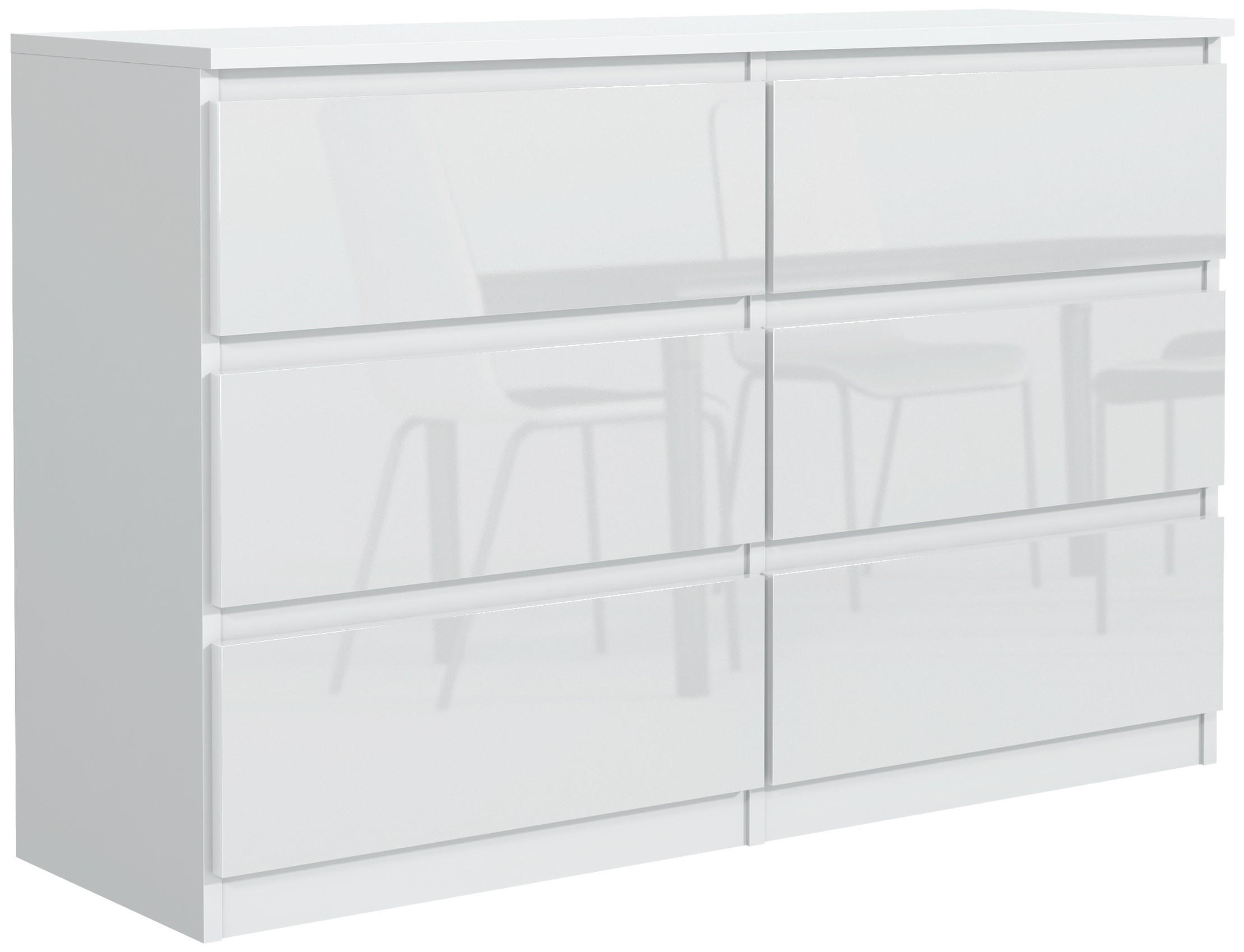 BYRÅ Vit, högblank 139/79/39 Vit, Vit högglans 79/139/39 cm