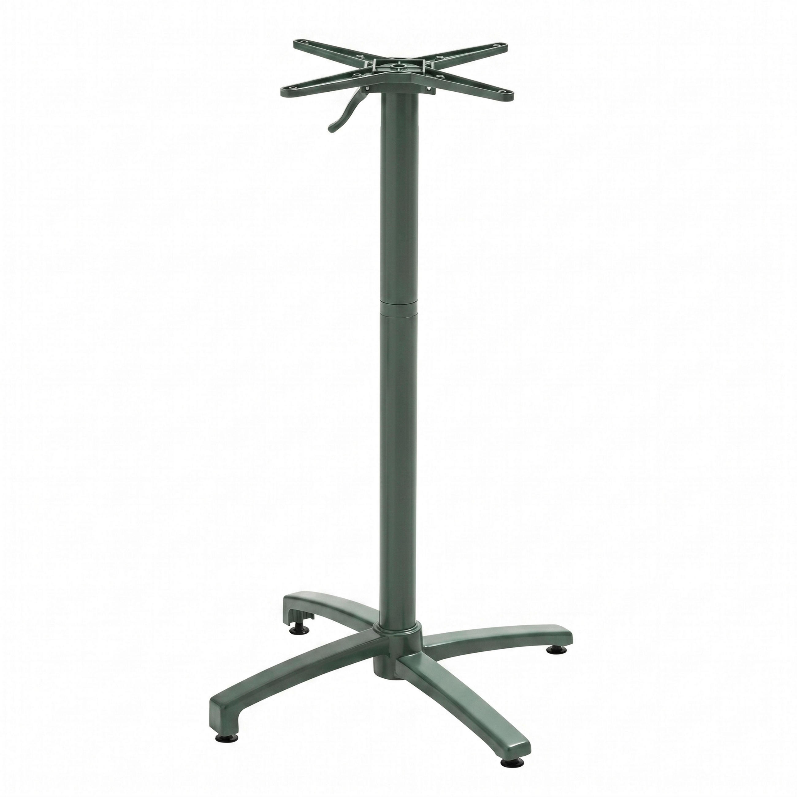 TISCHBEIN, Dunkelgrün - Grün, Metall (108/108/6cm) - Oviala