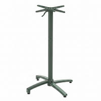 TISCHBEIN, Dunkelgrün - Grün, Metall (108/108/6cm) - Oviala