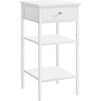 BEISTELLTISCH Weiß 35x35 cm LET502B14 Mit Schublade - Weiß, Metall (35/35/70cm)