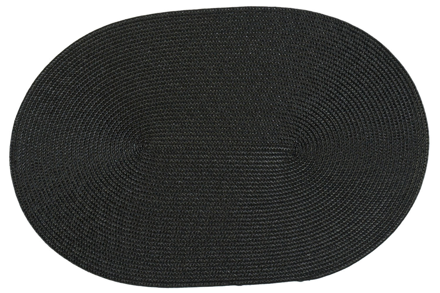 PLATZSET Polypro Schwarz oval ca. 45x30 cm Platzdeckchen Tischset - Schwarz, Kunststoff (30/45cm) - TiborTex