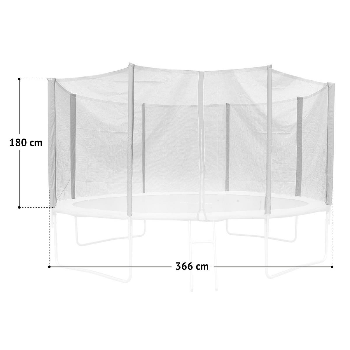 SICHERHEITSNETZ Trampolin 305 cm Grün - Grün, Kunststoff (366/366cm) - JAWINIO