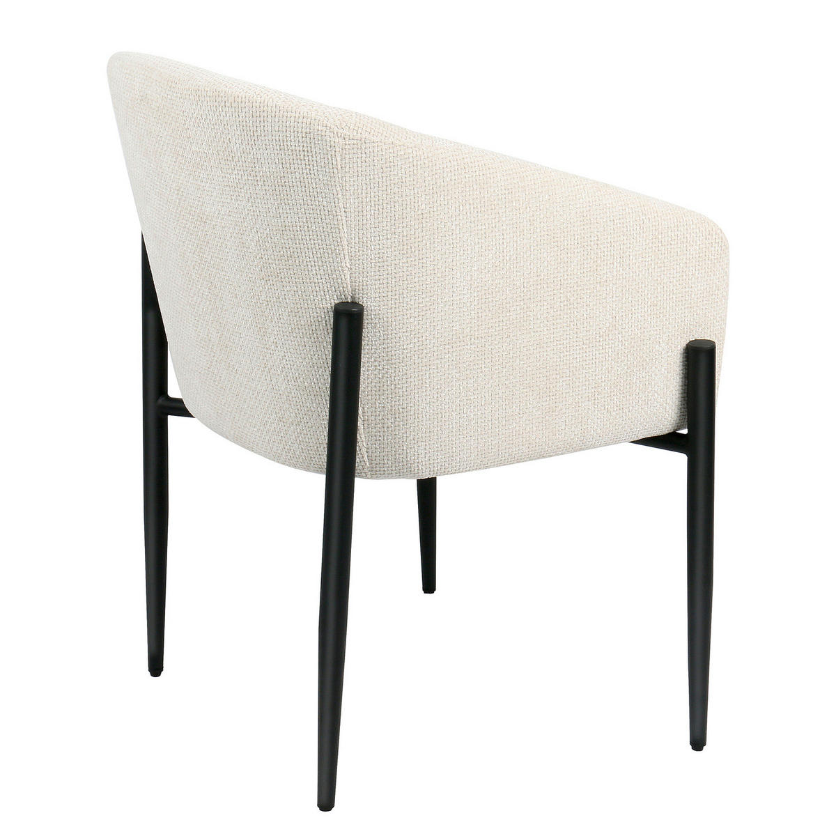 HOME24 Polsterstuhl STENSVED - Beige/Schwarz, Textil/Metall (60/77/59cm) - home24