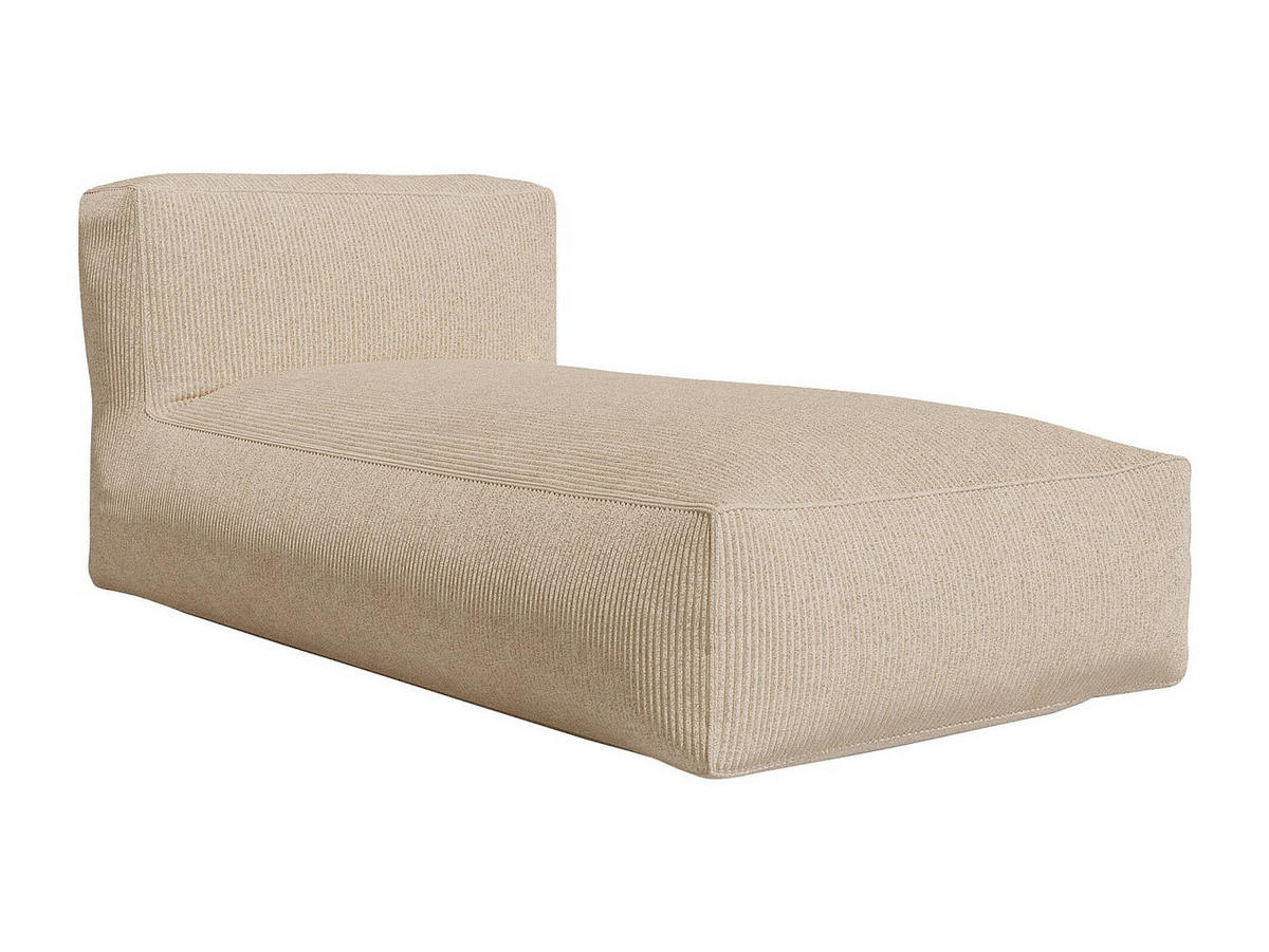 RECAMIERE ohne Schlaffunktion - 1 Person - Stoff, Samt - Beige - Beige, Textil (95/80/175cm) - Vente-Unique