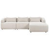 3-SITZER-ECKSOFA Stoff beige rechtsseitig Svansele - Beige, Textil (278/174cm) - Beliani