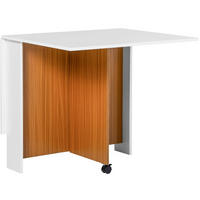 KLAPPTISCH 120/80/73 cm mit klappbarer Tischplatte und Rollen, platzsparend aus Holzwerkstoff, Weiß - Weiß, Holzwerkstoff (120/80/73cm) - Redom