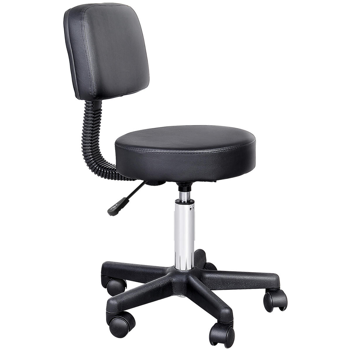 BÜROHOCKER DE-18005 höhenverstellbar 43-55 cm Schwarz - Schwarz, Metall (23/84/32cm) - ComfortXL