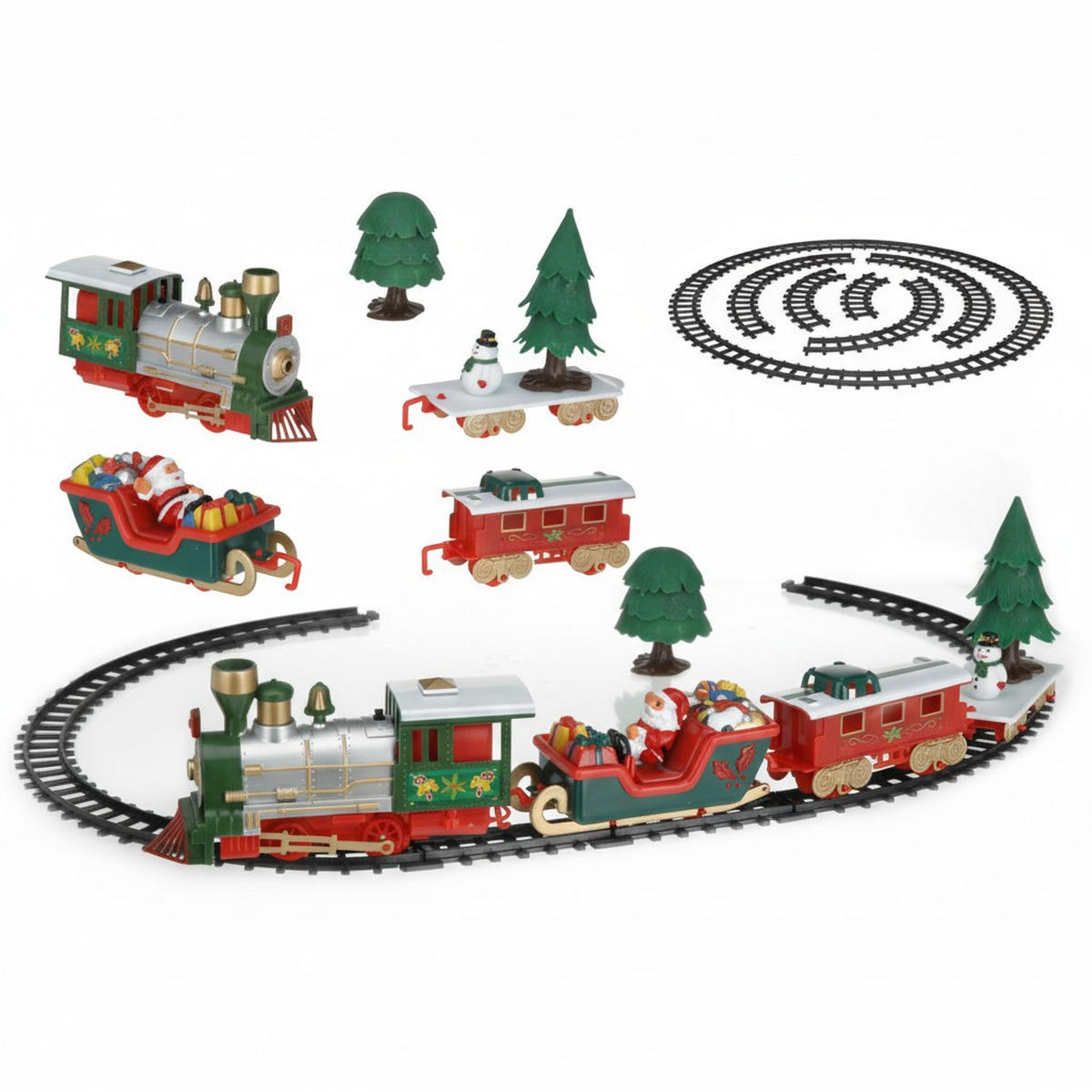 WEIHNACHTSZUG Set 22 Teile - Multicolor, Kunststoff (5.5/31/39.5cm) - Home Styling Collection