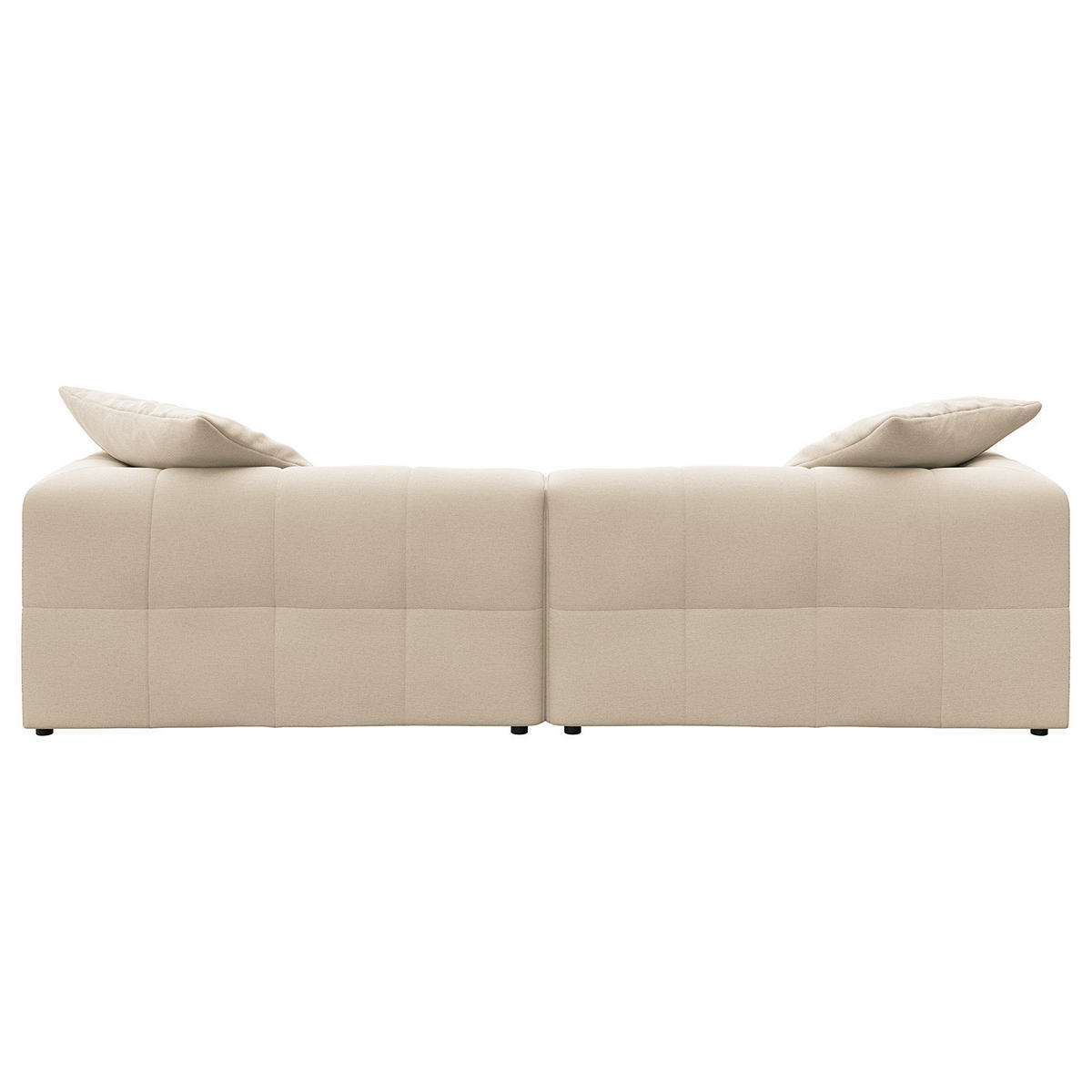 BIGSOFA - Beige/Schwarz, Holz/Kunststoff (270/72/93cm) - home24