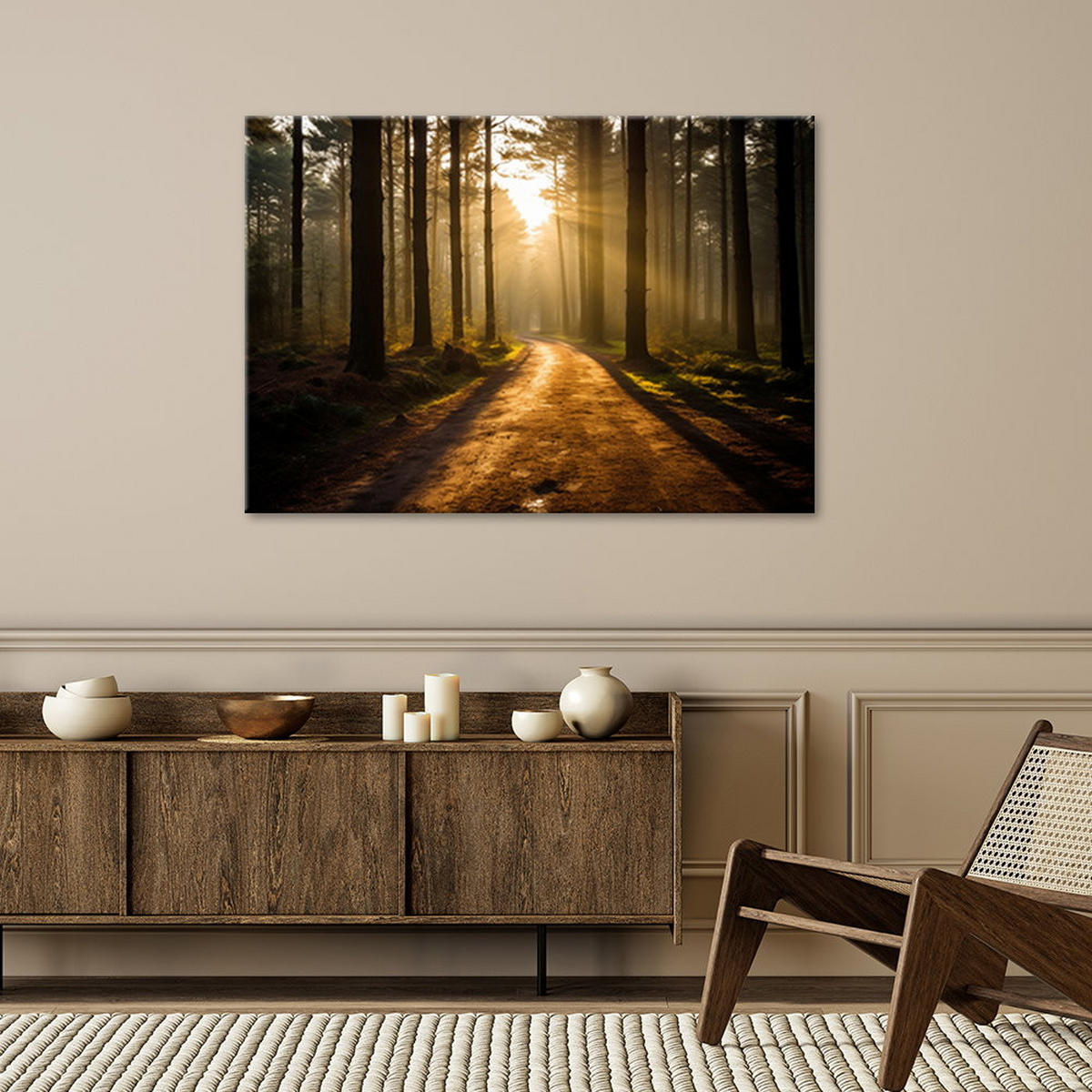KUNSTDRUCK Braun 90/60 cm - Braun, Textil (90/60cm) - KUNSTLOFT