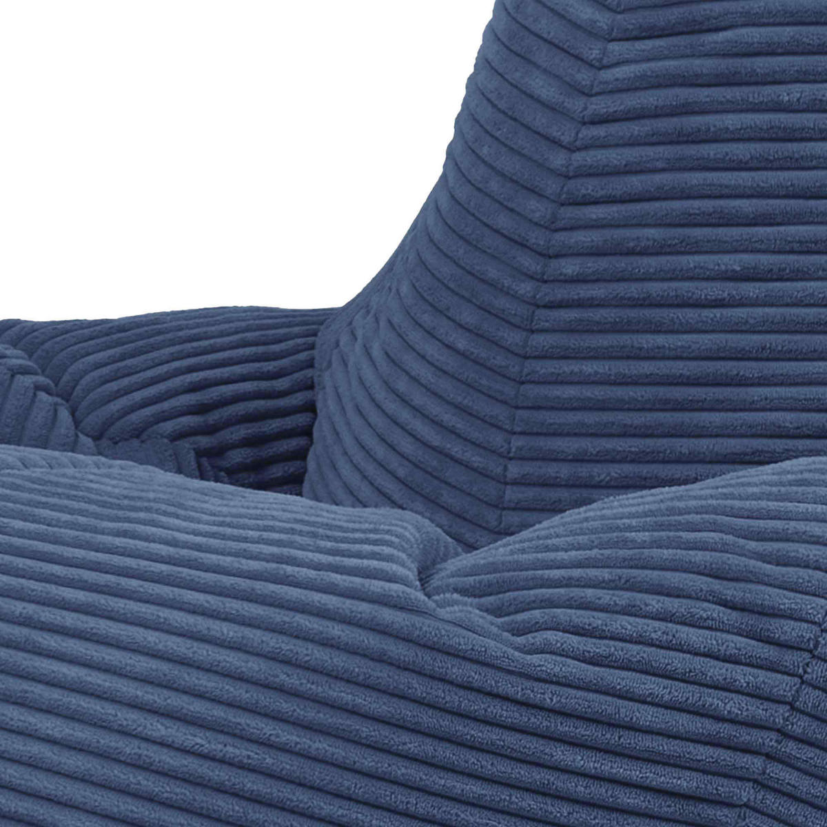 SITZSACK Sessel aus Cord 2-tlg. - Blau, Kunststoff (82/76/82cm) - icon